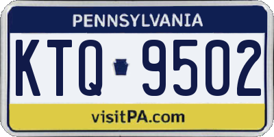 PA license plate KTQ9502