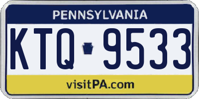 PA license plate KTQ9533