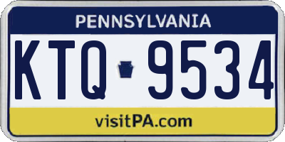 PA license plate KTQ9534