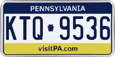 PA license plate KTQ9536