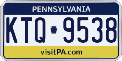PA license plate KTQ9538