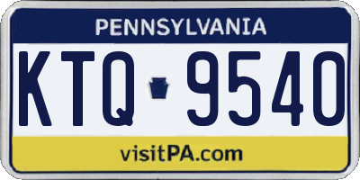 PA license plate KTQ9540