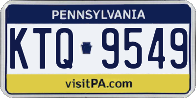 PA license plate KTQ9549