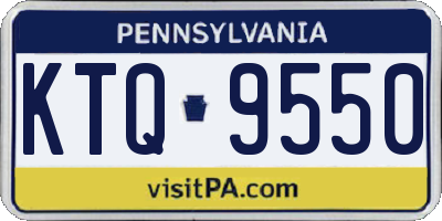 PA license plate KTQ9550