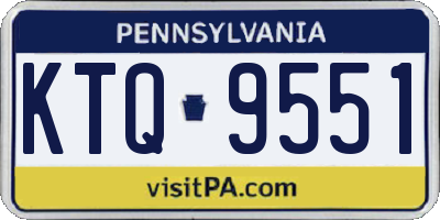 PA license plate KTQ9551