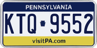 PA license plate KTQ9552