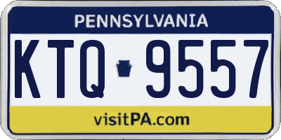 PA license plate KTQ9557
