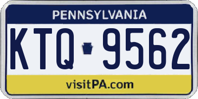 PA license plate KTQ9562