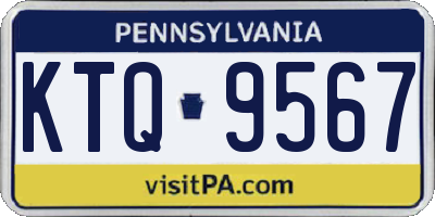 PA license plate KTQ9567