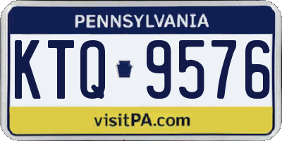 PA license plate KTQ9576