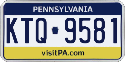 PA license plate KTQ9581