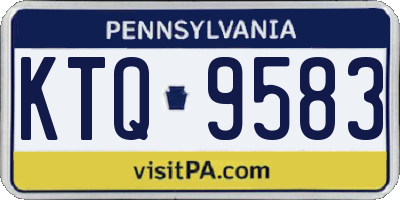 PA license plate KTQ9583