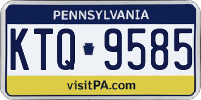 PA license plate KTQ9585