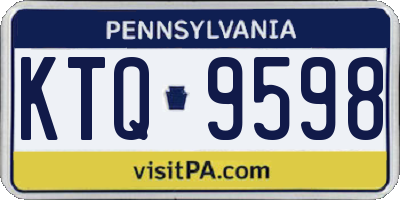 PA license plate KTQ9598