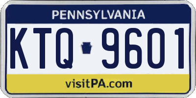 PA license plate KTQ9601