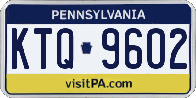 PA license plate KTQ9602