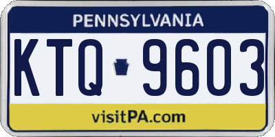 PA license plate KTQ9603