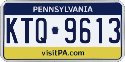 PA license plate KTQ9613