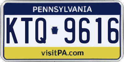 PA license plate KTQ9616