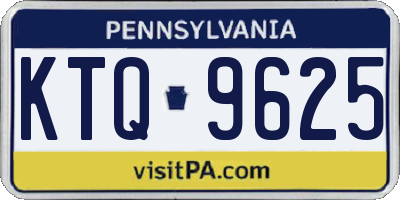 PA license plate KTQ9625
