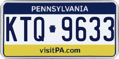 PA license plate KTQ9633