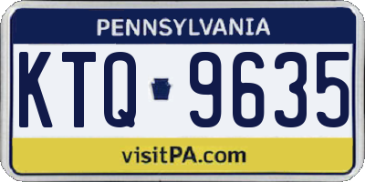 PA license plate KTQ9635