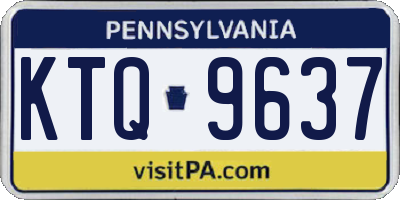 PA license plate KTQ9637