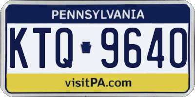 PA license plate KTQ9640