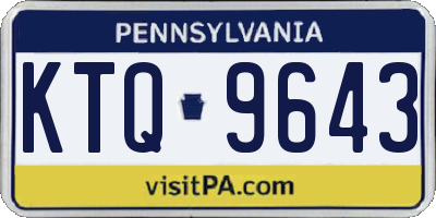 PA license plate KTQ9643