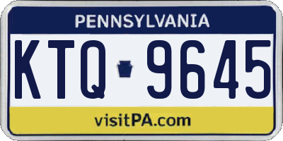 PA license plate KTQ9645