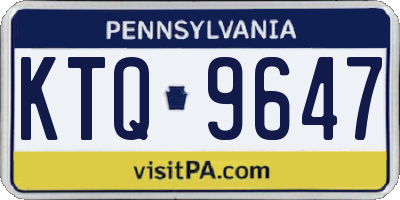 PA license plate KTQ9647