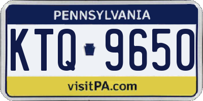PA license plate KTQ9650