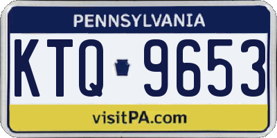 PA license plate KTQ9653