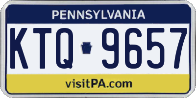PA license plate KTQ9657