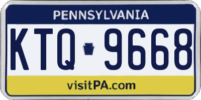 PA license plate KTQ9668