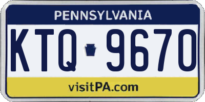 PA license plate KTQ9670