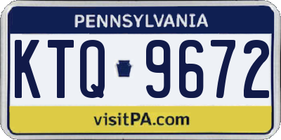 PA license plate KTQ9672