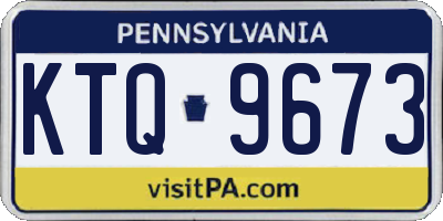 PA license plate KTQ9673
