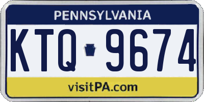 PA license plate KTQ9674
