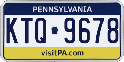 PA license plate KTQ9678
