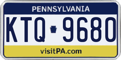 PA license plate KTQ9680