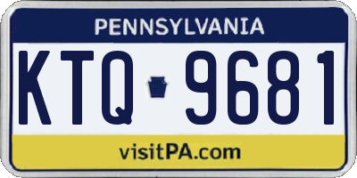 PA license plate KTQ9681