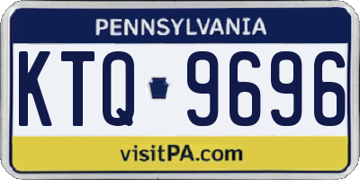 PA license plate KTQ9696