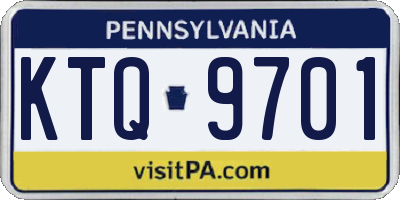 PA license plate KTQ9701