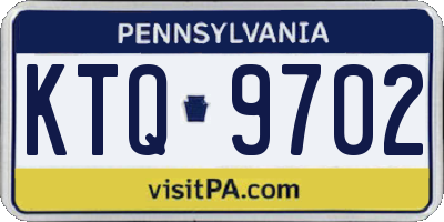 PA license plate KTQ9702