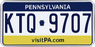 PA license plate KTQ9707