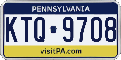 PA license plate KTQ9708