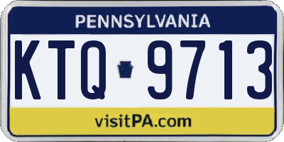 PA license plate KTQ9713