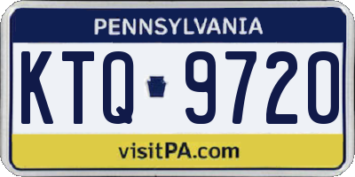 PA license plate KTQ9720