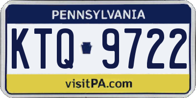 PA license plate KTQ9722